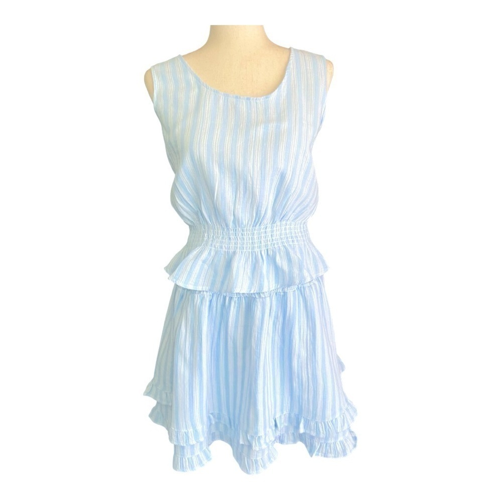 NWT-TIME & TRU-BLUE AND WHITE TOP AND SKIRT SET-SIZE LARGE